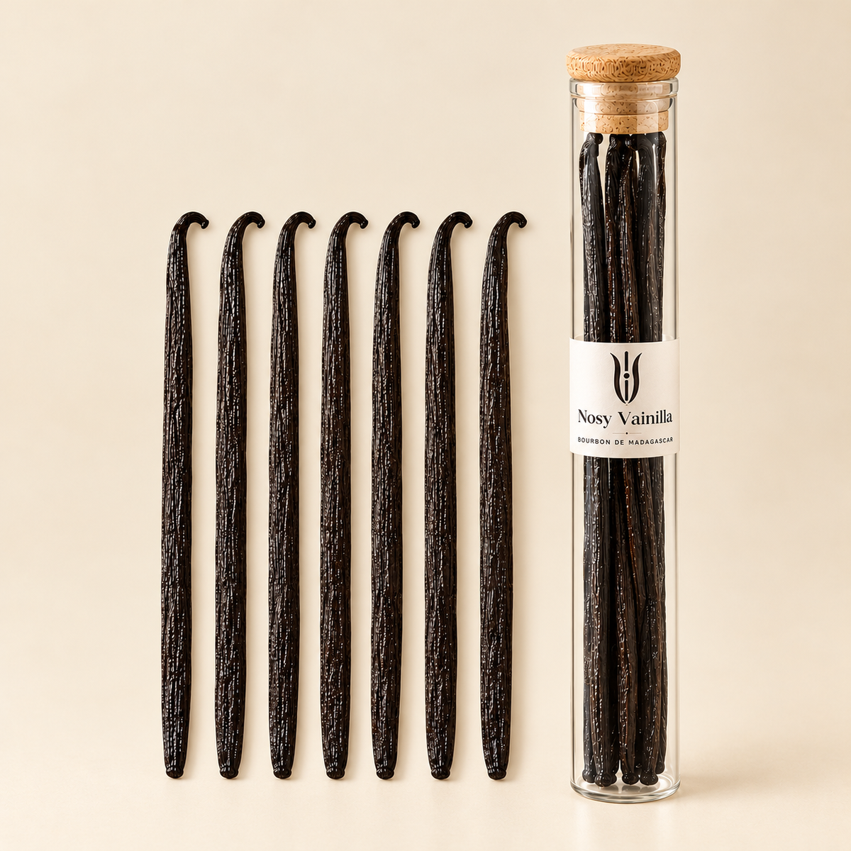 Pack de 2 botes de Vainas de Vainilla Bourbon de Madagascar +18cm - 14 unidades (envío incluido)